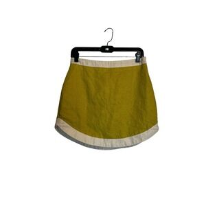 7 For All Mankind linen blend Mini skirt Size M Yellow
